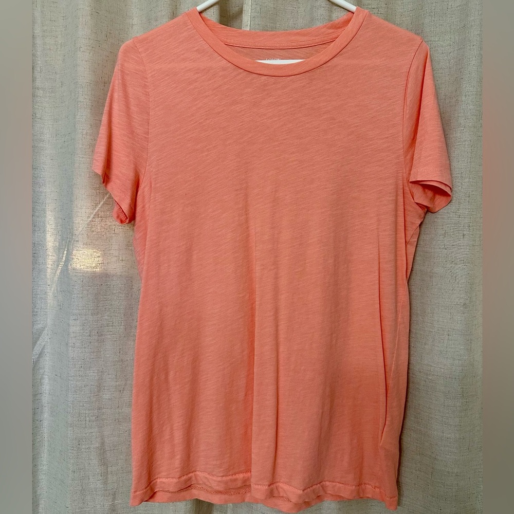 J. Crew Factory Slub Cotton Tee Peach Short Sleeve Tee